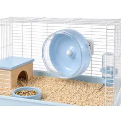 GENERICO - Rueda De Acrílico Silenciosa Para Hámster Marca Carno Color Celeste De 14cm De Diámetro