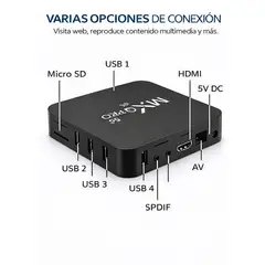 MXQ - Tv Box Android Pro 5g 4k Wifi Control Remoto Usb Hdmi Negro Estándar