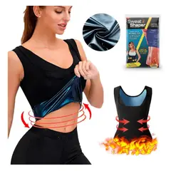GENERICO - Faja Reductora Térmica Mujer Sweat Shaper Chaleco Moldeador Abdomen Sudoración Talla L XL