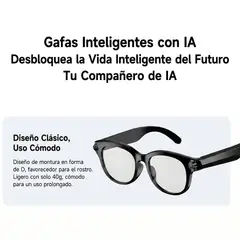 OEM - LENTES SMART CON IA, CÁMARA FHD, TRADUCTOR EN TIEMPO REAL, LLAMADAS, RECONOCIMIENTO DE IMAGEN CON IA