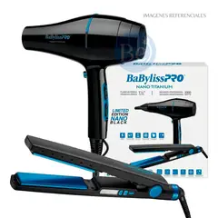 Babyliss Pro - Pack Babylisspro Black Blue Plancha Iónica Y Secadora - BBLPP4PE
