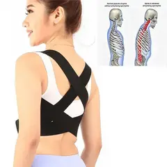 GENERICO - Corrector de Postura Ajustable en Ocho Soporte Dorsal para Espalda y Hombros Talla S