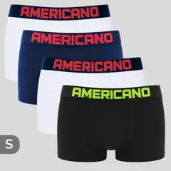 AMERICANO UNDERWEAR - Boxer Anatómico Pack 4 Hombre Algodón Americano Talla S