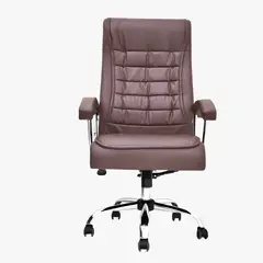COEA - Silla Giratoria de Oficina Shiny Cuero Marrón