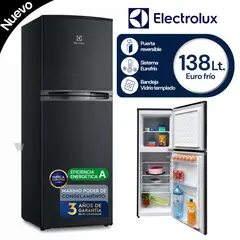 Electrolux - Refrigeradora Top Freezer Frost 138L Negra ERT18G2HNB