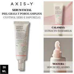 AXIS Y - Serum Facial Piel Grasa y Poros Amplios - Calamine Pore Control Capsule Serum 50ml