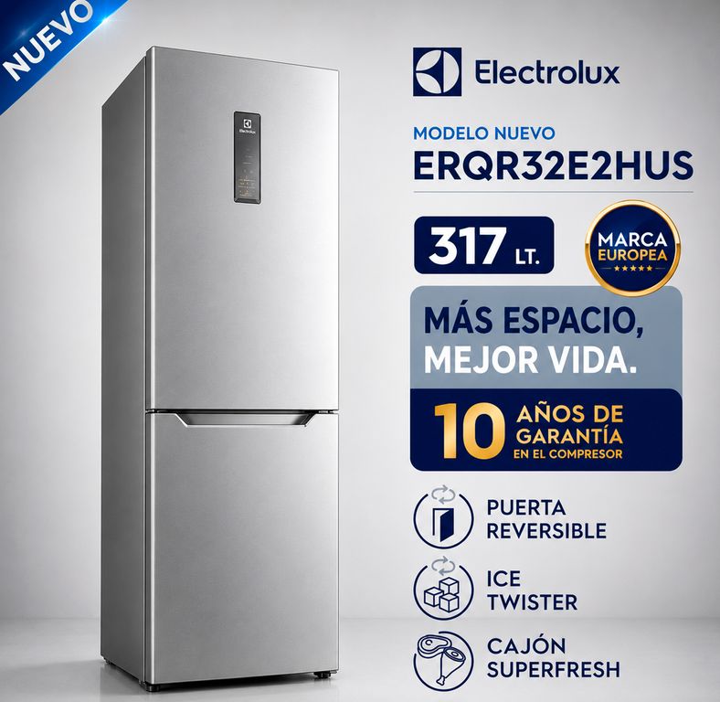 Refrigerador Botoom Freezer 317 L Silver – ERQR32E2HUS