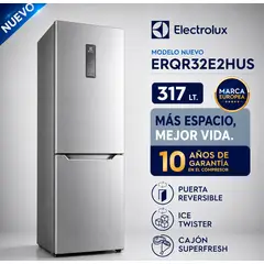 Electrolux - Refrigerador Botoom Freezer 317 L Silver – ERQR32E2HUS