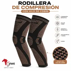 NO LOGO - Rodillera Hilo De Cobre Larga PAR