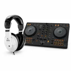 PIONEER - Combo Mezcladora Dj-flx4 + Audífonos Behringer Hpm1000