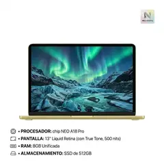 APPLE - MACBOOK NEO A18 PRO RAM 8GB SSD 512GB PANTALLA 13 TECLADO ESPAÑOL - CITRUS