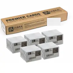 ZEBRA - Tarjetas de PVC CR80 30 Mil Paquete 500 Unidades Blanco