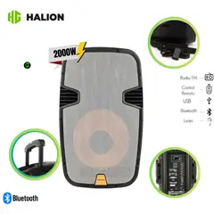 HALION - Parlante Activo 15" PHA-15MB-2UHF Profesional 2000 WATTS