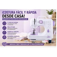GENERICO - MÁQUINA DE COSER PORTÁTIL MULTIFUNCIÓN