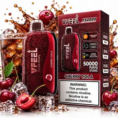 VAPE - Desechable VFEEL 50000 Puffs Cherry Cola Recargable Premium