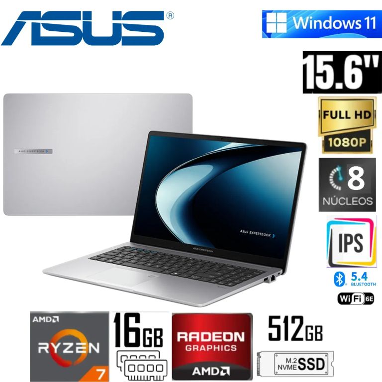 Laptop ExpertBook PM1503CDA-S70276 AMD Ryzen 7 170 16GB RAM 512GB SSD 15.6" FHD - Misty Grey