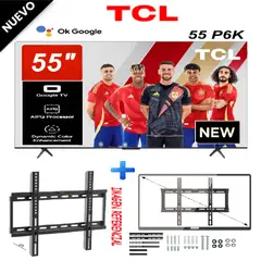 TCL - Nuevo Televisor Led 55” 55P6K -Rack de Pared para Tv