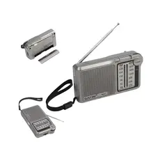 CAFINI - Mini Radio AMFM Dual Recargable y a Pilas CN-R43 Negro