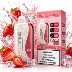 VAPE - Desechable VFEEL 50000 Puffs Strawberry Ice Recargable Premium