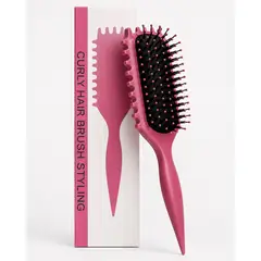 GENERICO - PEINE PARA RIZOS HAIR BRUSH - GUINDA