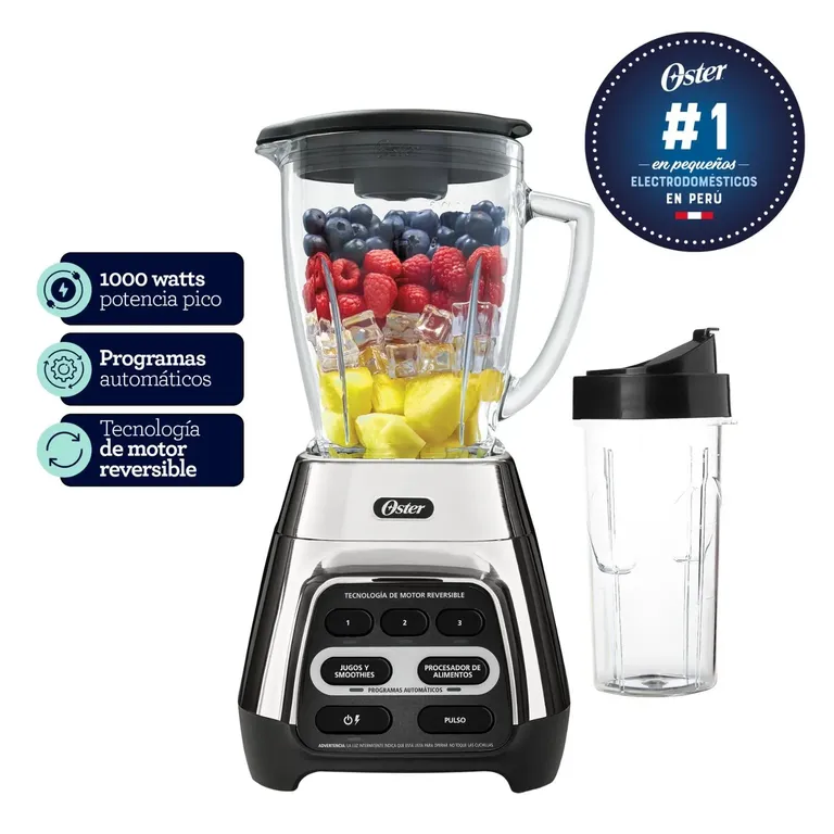 Licuadora motor reversible 1.5L 1000W con Blender BLSTPYG1311NBG