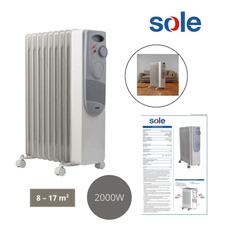 Estufa 2000W de 9 Celdas