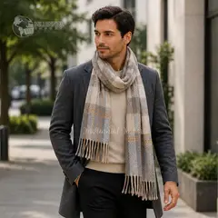 GENERICO - Maxi Bufanda Elegante Chalina Suave Abrigo de Invierno color Gris