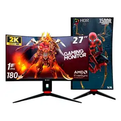Teros - Monitor Gaming TE-2767G, 27 Curvo QHD VA 2K, 180Hz, 1ms, Pivote