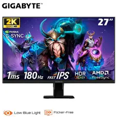 GIGABYTE - Monitor Gaming GS27QA, 27 QHD IPS 2K, 180Hz, 1ms