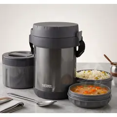 THERMOS - Termo de Comida Tres divisiones 1.8 Lt Negro