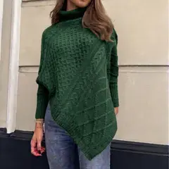 GENERICO - Chompa Poncho Inverno Mujer Dralom Color Verde