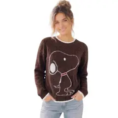 GENERICO - Chompa Mujer Snoo Dom463G-24 Hilo Chenile Color Chocolate