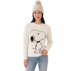 GENERICO - Chompa Mujer Snoo Dom463G-24 Hilo Chenile Color Crudo