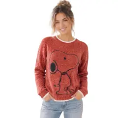 GENERICO - Chompa Mujer Snoo Dom463G-24 Hilo Chenile Color Lacre