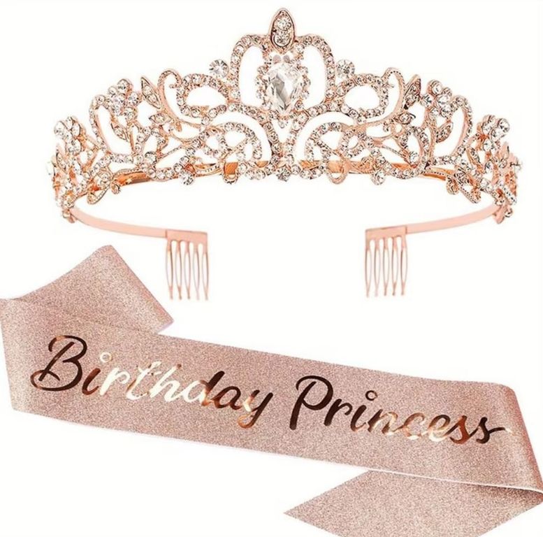Tiara y Banda de Cumpleaños Mujer