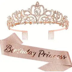 ARELYS - Tiara y Banda de Cumpleaños Mujer