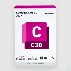 GENERICO - Autodesk Civil 3D 2027 EDU - Clave de Activación Física 12 Meses