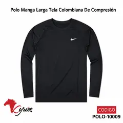 NO LOGO - Polo Manga Larga Tela Colombiana De Compresión