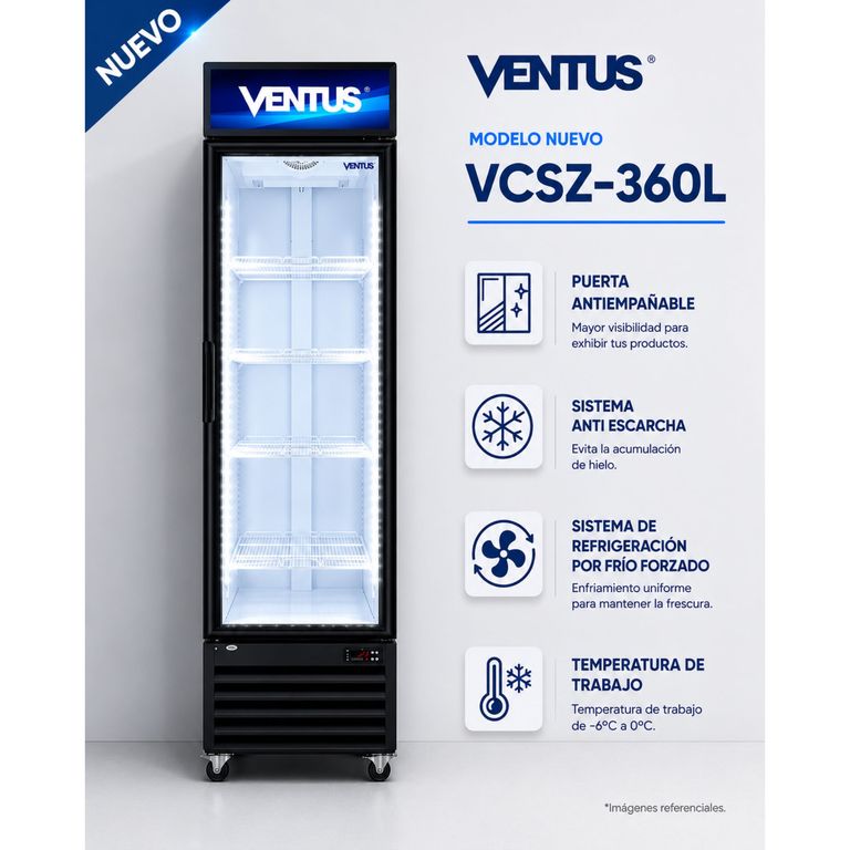 Visicooler Subzero 1 puerta vidrio 360L VCSZ-360L