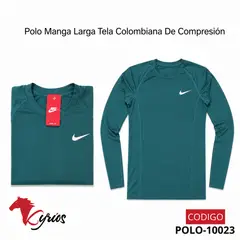 NO LOGO - Polo Manga Larga Tela Colombiana De Compresión