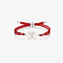 GENERICO - Pulsera Hefang De Orquídeas Y Perlas Circonitas Plata 925 Mujer Regalo