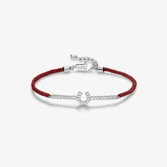 GENERICO - Pulsera Hefang De Hilo Rojo Con Cierre De Herradura Circonitas Mujer