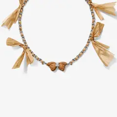 GENERICO - Collar Hefang De Mariposa Con Hojas Y Cintas Circonitas Mujer Joyería