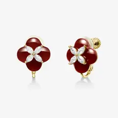 GENERICO - Aretes Hefang De Caqui Circonitas Mujer Joyería Elegante Regalo Moda