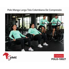 NO LOGO - Polo Manga Larga Tela Colombiana De Compresión