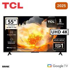 TCL - TELEVISOR 55 SMART TV GOOGLE TV 4K UHD LED 2025 - 55V6C