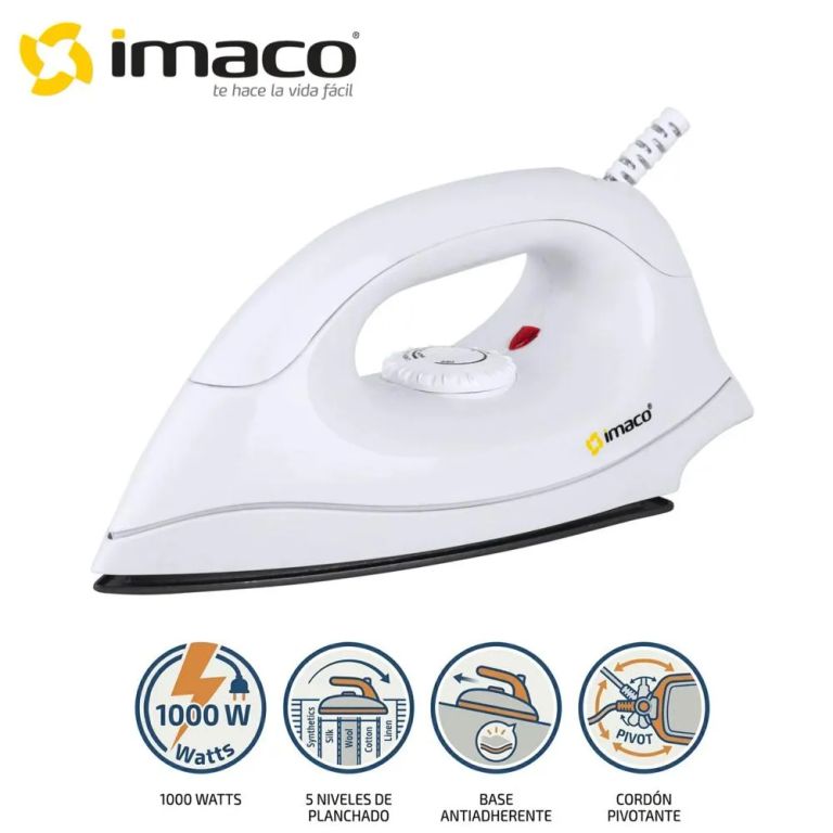 Plancha Seca Liviana Antiadherente ID1 1000W