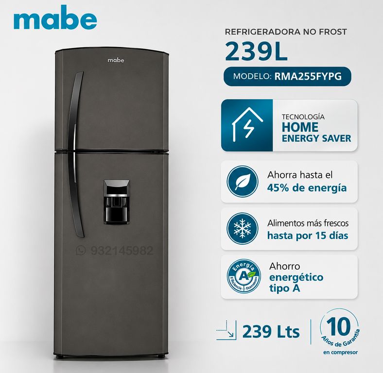 Refrigeradora 250Lt CDispensador Grafito No Frost - RMA255FYPG