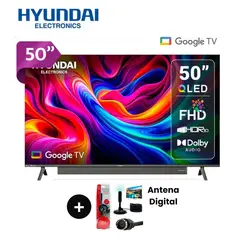 HYUNDAI - Televisor DE 50 QLED Full HD Modelo 50QFG + Antena Digital