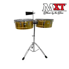 MXT - Timbal Dorado Tipo Matador con Campana y Atrilería para Música Latina.